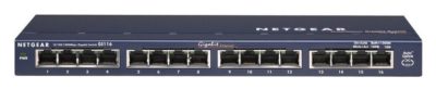 Netgear GS116UK 16 Port Gigabit Ethernet Switch.